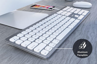 Macally Wired Keyboard with Numeric Keypad and Extra USB Ports - Perfect for Mac Users 