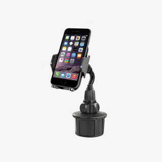 Macally Cup Phone Holder for Car - Flexible Neck & 360° Rotatable, Black