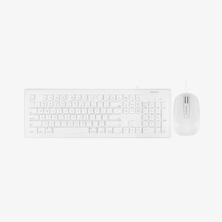 Macally USB Wired Keyboard and Mouse Combo - White with Apple Shortcut Keys