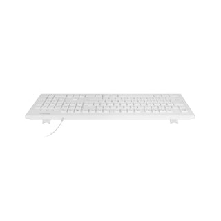 Macally Full Size USB Wired Keyboard - Compatible with Mac and PC on White Background
