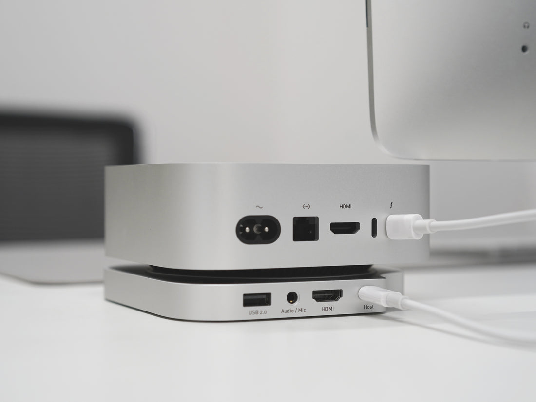 Mac mini M4 Dock Hub with SSD Enclosure & Front-Facing Ports | Macally