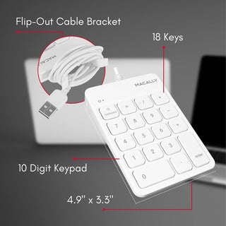 10 Key Wired USB Number Pad for Mac and PC
