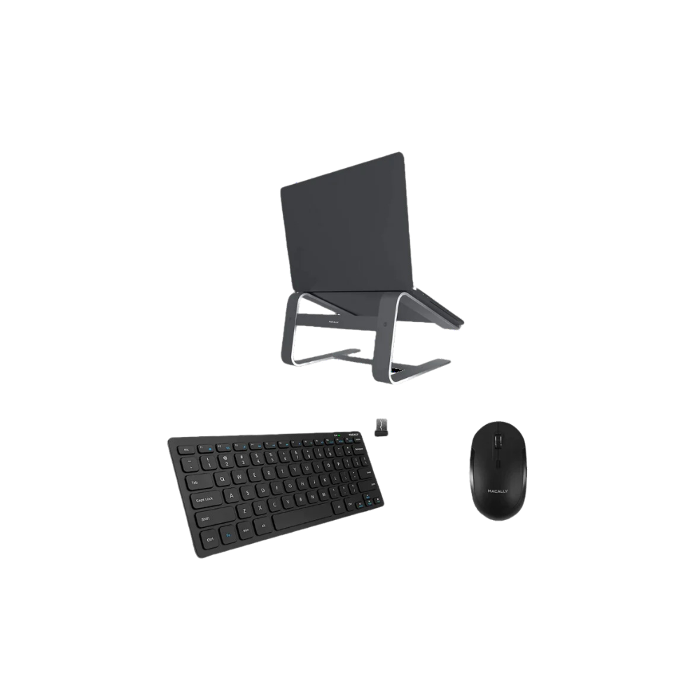 RF Wireless Keyboard and Mouse For PC + Laptop Stand