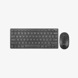 Macally Small Wireless Keyboard and Mouse Combo - 2.4G Quiet Click