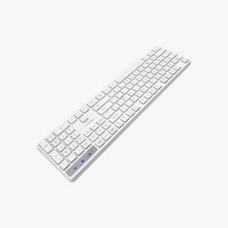 Full Size Wireless Keyboard For Windows PC (White)