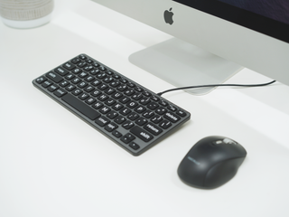 Backlit Compact Large Print Keyboard for Mac - Dual USB-A + USB-C Wired