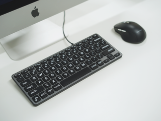 Backlit Compact Large Print Keyboard for Mac - Dual USB-A + USB-C Wired