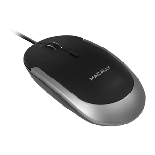 Macally wired keyboard and mouse combo for Mac in Space Gray - wired mouse with semi-quiet clicks
