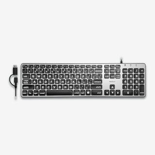 Backlit Large Print Keyboard For Mac with Dual USB A / C