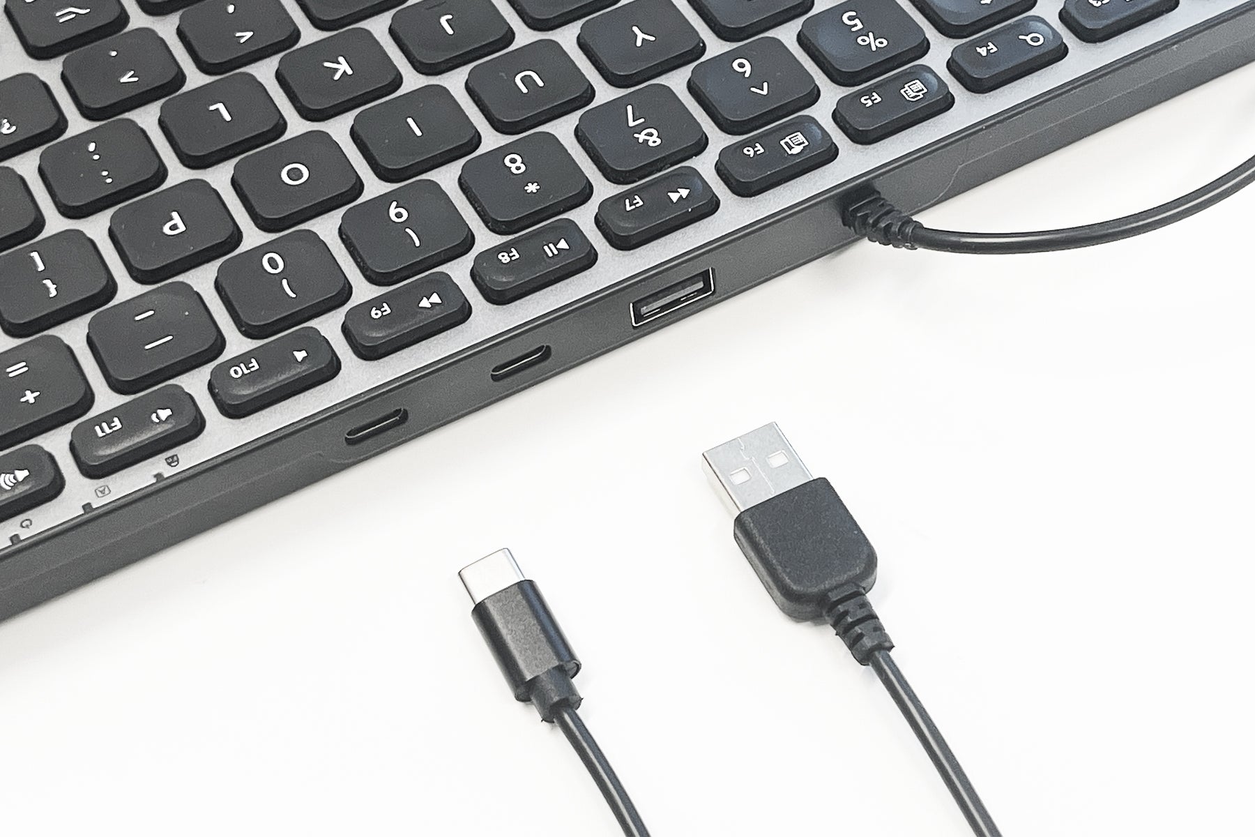 USB C Keyboard for Mac | USB Hub for Extra Ports, Dual USBA / USBC ...