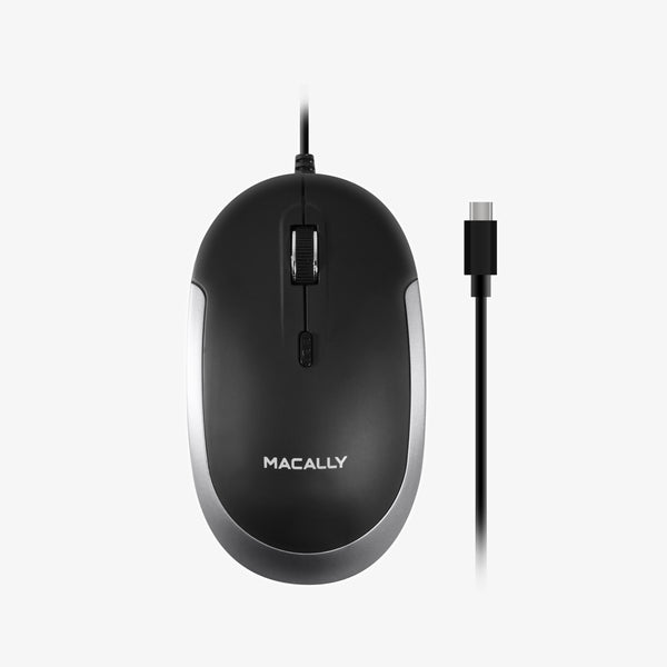 Wired USB C Mouse for MacBook and Mac | Silent Click - Work in