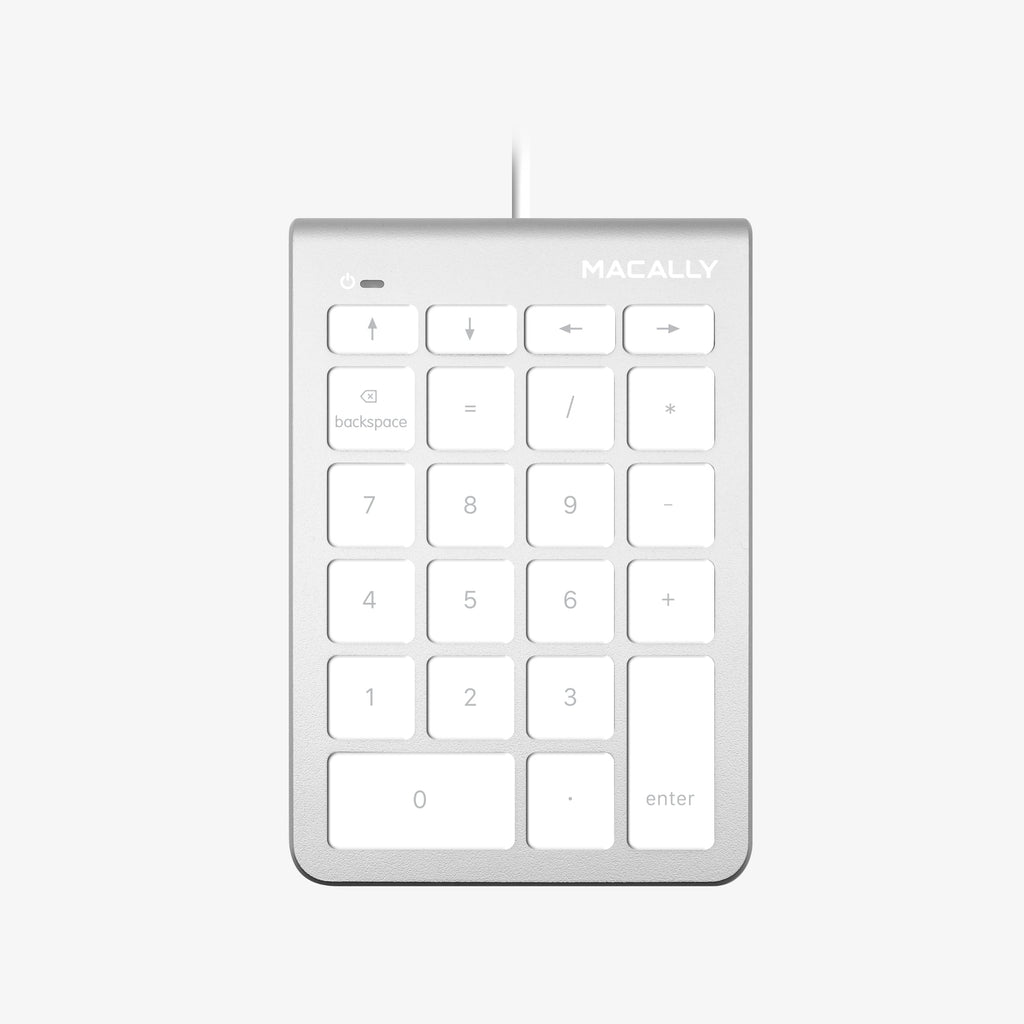 USB C Number Pad Ultimate 10 Key Data Entry with Extra Numeric Keypad Functions Macally