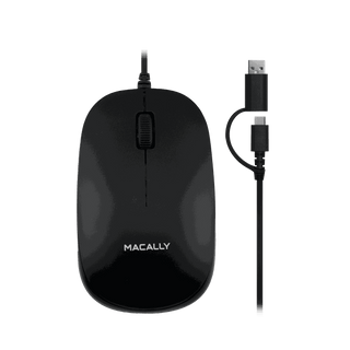 USB Wired Mouse for Mac and PC - Optical - Black