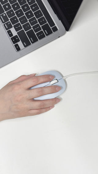 USB Wired Mouse for Mac and PC - Optical - Blue