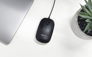 USB Wired Mouse for Mac and PC - Optical - Black