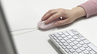 USB Wired Mouse for Mac and PC - Optical - Pink