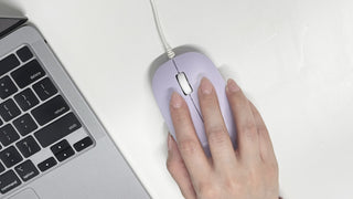 USB Wired Mouse for Mac and PC - Optical - Purple