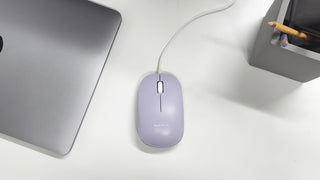 USB Wired Mouse for Mac and PC - Optical - Purple
