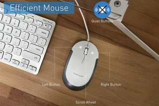 Macally Combo: Wired USB Keyboard and Mouse Set - Seamless Integration for Mac/PC 