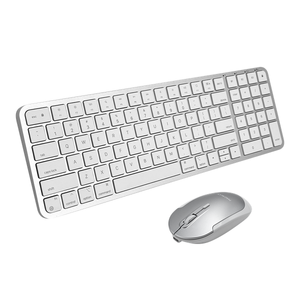 Compact Bluetooth Keyboard and Mouse Combo for Mac - Silver – Macally